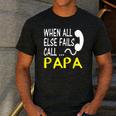 Call Papa When All Else Fails For Dad Husband Men's Casual T-Shirt Dark Grey