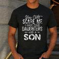 You Can't Scare Me I Have Four Daughters And A Son Dad Men's Casual T-Shirt Dark Grey
