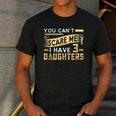 You Can't Scare Me I Have Three Daughters Retro Dad Men's Casual T-Shirt Dark Grey You Can't Scare Me I Have Three Daughters Retro Dad Men's Casual T-Shirt Dark Grey
