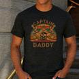 Captain Daddy Pirate Jolly Roger Flag Dad Halloween Men's Casual T-Shirt Dark Grey