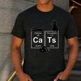 Cat Chemistry Periodic Table Cat Dad Cat Mom Men's Casual T-Shirt Dark Grey