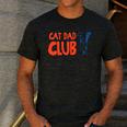 Cat Dad Club Life Is Better With Cats Father's Day 2 Sided Men's Casual T-Shirt Dark Grey