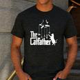 Cat Dad Life The Catfather Fathers Day Vintage Men's Casual T-Shirt Dark Grey