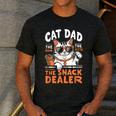 Cat Dad The Man The Myth The Snack Dealer Men's Casual T-Shirt Dark Grey