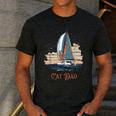 Cat Dad Vintage Catamaran Sailing Men's Casual T-Shirt Dark Grey