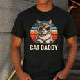 Cat Daddy Shirt Men Cat Lover Dad Fathers Day Men's Casual T-Shirt Dark Grey