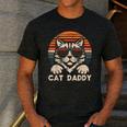 Cat Daddy Sunglasses Sunset Retro Fur Dad Papa Kitten Men Men's Casual T-Shirt Dark Grey