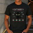 Cat Daddy Ugly Christmas Sweater Pajama Kitty Cat Lover Xmas Men's Casual T-Shirt Dark Grey