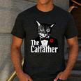 The Cat Father Cool Cat Dad Cat Lovers Men's Casual T-Shirt Dark Grey