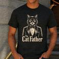 Cat Lover The CatFather Cat Dad Men's Casual T-Shirt Dark Grey Cat Lover The CatFather Cat Dad Men's Casual T-Shirt Dark Grey