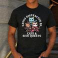 Cats Side Quest Distracted Tabletop Men Women Kids Dad Men's Casual T-Shirt Dark Grey