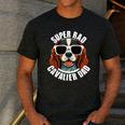 Cavalier King Charles Spaniel Dad Father’s Day Men's Casual T-Shirt Dark Grey