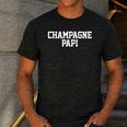 Champagne Papi Dad Father's Day Love Family Support Tee Men's Casual T-Shirt Dark Grey