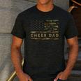 Cheer Dad Camo American Flag Cheerleader Supporter Men's Casual T-Shirt Dark Grey Cheer Dad Camo American Flag Cheerleader Supporter Men's Casual T-Shirt Dark Grey