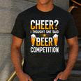 Cheer Dad Cheerleader I Thought She Said Beer Competition Men's Casual T-Shirt Dark Grey
