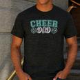Cheer Dad My Favorite Cheerleader Calls Me Dad Teal Blue Men's Casual T-Shirt Dark Grey