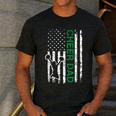Cheer Dad Flag Green Cheerleading Men's Casual T-Shirt Dark Grey