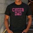 Cheer Dad Vintage Retro Cheerleading Pink Men's Casual T-Shirt Dark Grey