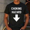 Choking Hazard Adult Dad Joke Men's Casual T-Shirt Dark Grey