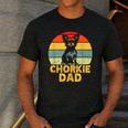 Chorkie Dad Retro Sunset Chihuahua Yorkie Mix Lover Men's Casual T-Shirt Dark Grey