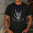 Cool Dads Club Skeleton Rock Pocket Fathers Day Rocker Hand Men's Casual T-Shirt Dark Grey