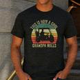 This Is How A Cool Grandpa Rolls Vintage Golf Dad Grandpa Men's Casual T-Shirt Dark Grey