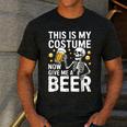 This Is My Costume Give Me A Beer Shirt Men Dad Halloween Men's Casual T-Shirt Dark Grey