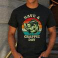 Have A Crappie Day Retro Fishing Sarcastic Dad Men's Casual T-Shirt Dark Grey