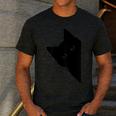 Curious Cat Peeking Sneaky Cat Cat Mom Cat Dad Men's Casual T-Shirt Dark Grey Curious Cat Peeking Sneaky Cat Cat Mom Cat Dad Men's Casual T-Shirt Dark Grey