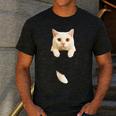 Cute Cat Pocket Cat Mom Cat Dad Cat Lover Men's Casual T-Shirt Dark Grey Cute Cat Pocket Cat Mom Cat Dad Cat Lover Men's Casual T-Shirt Dark Grey