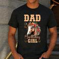 Cute Dad Of The Birthday Girl Horse Family Party Men's Casual T-Shirt Dark Grey