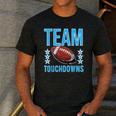 Cute Team Touchdowns Gender Reveal For Mom And Dad Men's Casual T-Shirt Dark Grey
