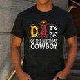 Dad 1st Birthday Cowboy Western Dad Birthday Boy Men's Casual T-Shirt Dark Grey