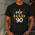 My Dad Is 90 90th Birthday 1935 90 Years Old Father Daddy Premium Tri-Blend Men's Casual T-Shirt Dark Grey