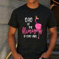 Dad Of B-Day Girl Flamazing Pink Flamingo Birthday Party Men's Casual T-Shirt Dark Grey Dad Of B-Day Girl Flamazing Pink Flamingo Birthday Party Men's Casual T-Shirt Dark Grey