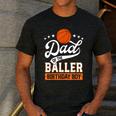 Dad Of The Baller Birthday Boy Basketball Themed Party Men's Casual T-Shirt Dark Grey