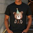 Dad Bear 1st Birthday Beary First Birthday Matching Family Men's Casual T-Shirt Dark Grey