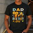 Dad Of The Bee-Day Girl Bee Birthday Party Men's Casual T-Shirt Dark Grey