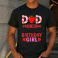 Dad Of The Berry First Birthday Girl Sweet Strawberry Men's Casual T-Shirt Dark Grey