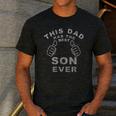 This Dad Has The Best Son Ever Fathers Day From Son Men's Casual T-Shirt Dark Grey