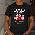 Dad Of The Birthday Bowler Kid Boy Girl Bowling Party Family Men's Casual T-Shirt Dark Grey