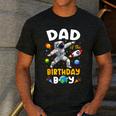Dad Of The Birthday Boy Astronaut Outer Space Birthday Men's Casual T-Shirt Dark Grey