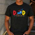 Dad Of The Birthday Boy Choo Choo Train Family Matching Men's Casual T-Shirt Dark Grey