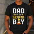 Dad Of The Birthday Boy Construction Worker Bday Men's Casual T-Shirt Dark Grey