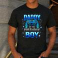Dad Of The Birthday Boy Cool Gamer Video Game Birthday Men's Casual T-Shirt Dark Grey