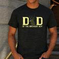Dad Of The Birthday Boy Deer Hunter Camouflage Flag Men's Casual T-Shirt Dark Grey