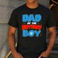 Dad Of The Birthday Boy Dog Lover Birthday Family Men's Casual T-Shirt Dark Grey