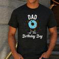 Dad Of The Birthday Boy Donut Theme Party Blue Father Men's Casual T-Shirt Dark Grey Dad Of The Birthday Boy Donut Theme Party Blue Father Men's Casual T-Shirt Dark Grey