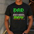 Dad Of The Birthday Boy Family Gaming Pixel Birthday Party Men's Casual T-Shirt Dark Grey