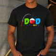 Dad Of The Birthday Boy Birthday Fishing Family Men's Casual T-Shirt Dark Grey